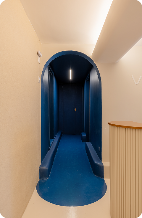 Corredor para as salas